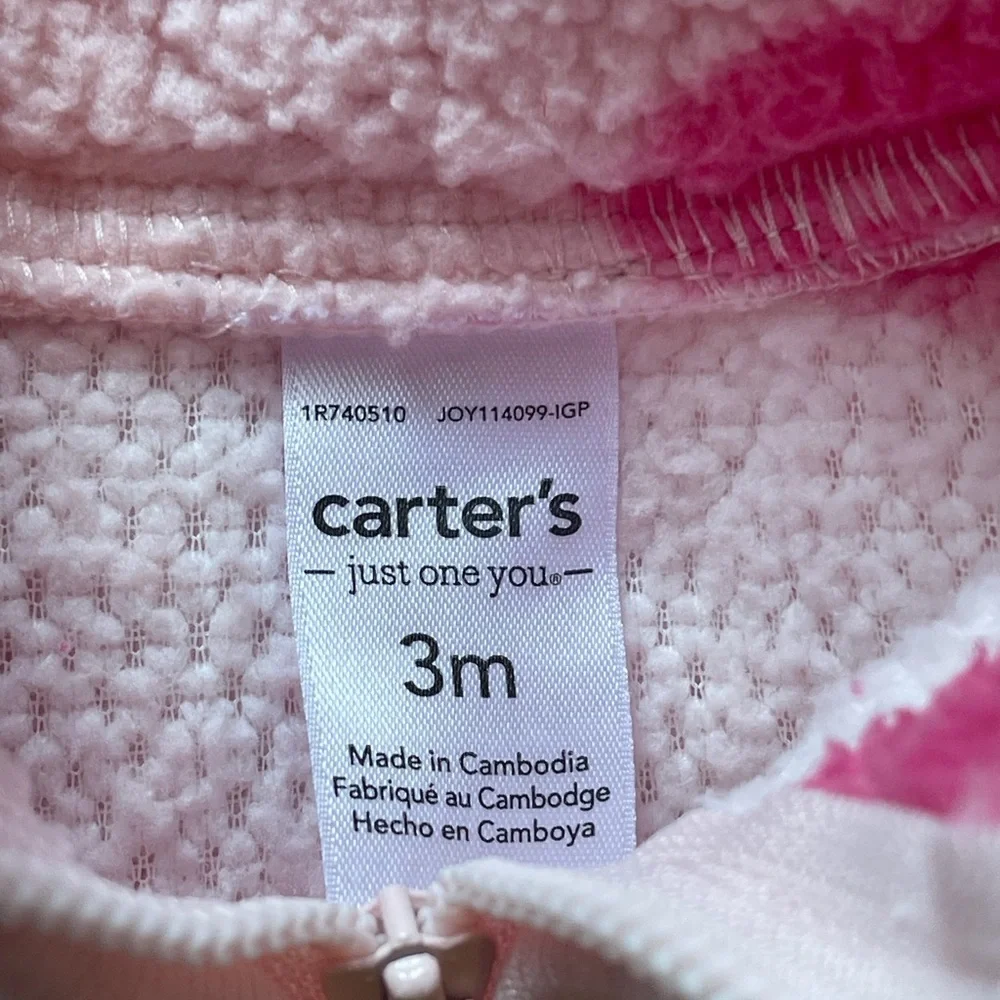 Cozy Baby Fleece Outfit Set Pink Sherpa Carter’s 0-3M
